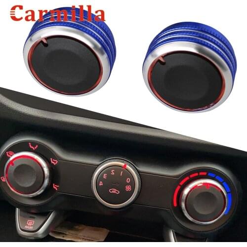 Carmilla 2Pcs Car Air Conditioning Turning Switch Knob AC Knob for KIA RIO K2 KXCROSS Hyundai Solaris 2017 - 2021 Accessories