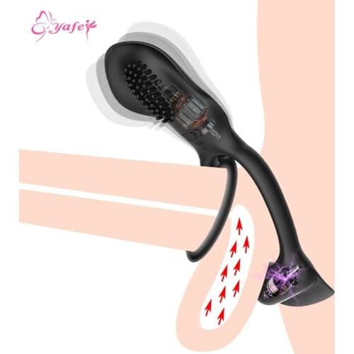 Silicone Cock Vibrating Ring Penis Dick Ring Delay Ejaculation Erotic Male Vibrator 10 Modes USB Rechargeable Mens Sex Toys