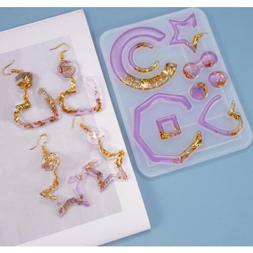 SNASAN G14 earrings pendant Silicone Mold Ornaments Resin Clear Mold Crystal DIY Mold for jewelry Decoration Craft Resin Art