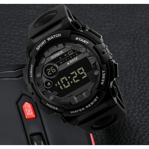 Sport Style Watches For Men Luxury Brand Led Lumimous Rubber Digital Wristwatches Waterproof Man Electronic Clock New 2021 reloj