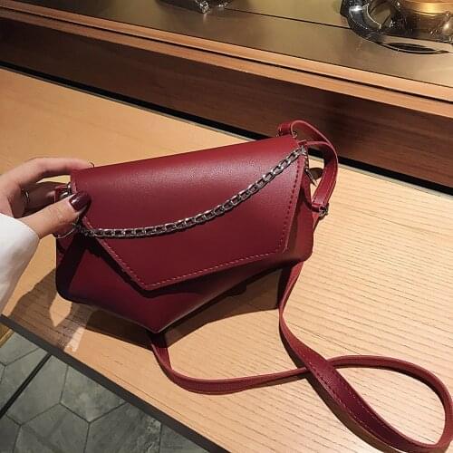 Vintage Women Shoulder Crossbody Bags Solid Color PU Leather Creative Messenger Chest Packs Ladies Casual Satchel #30