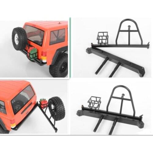 1/10 RC Rock Cralwer Bumper RC8WD Tough Armor Swing Away Tire Carrier w/Fuel Holder for Axial SCX10 II Cherokee AX90047 AX90046