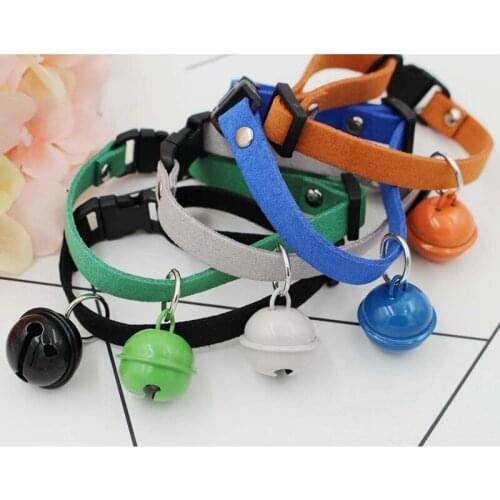 1PCS Legendog Dog Velvet Collar Adjustable Buckle Decorative Kitten Collar Puppy Collar with Big Bell Cat Dog Necklace
