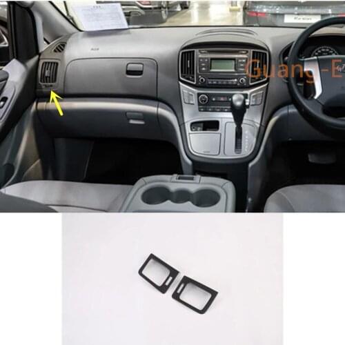 For Hyundai Starex H-1 2018 2019 2020 Car Sticker Front Left Right Air Conditioning Outlet Vent Trim Parts 2pcs