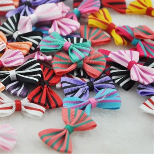 20pcs Grosgrain Ribbon Bows Flowers Wedding Decoration Craft Appliques B165