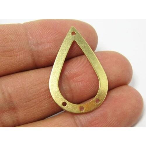 Brass drop charm holder 30.5x20mm Raw brass earrings findings R656