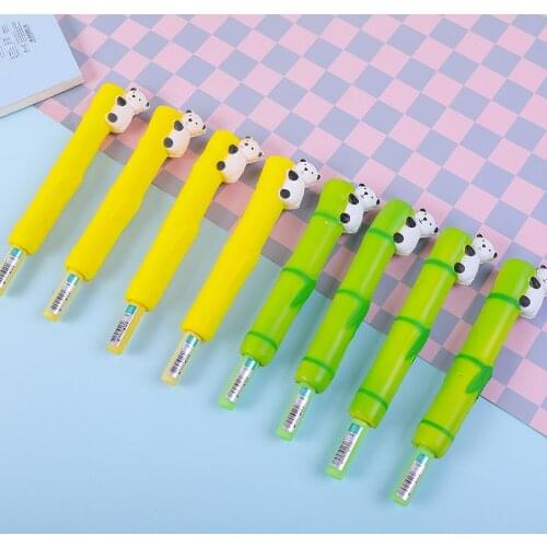 24 pcs/lot Creative Decompression Panda Gel Pen Cute 0.5mm black Ink Signature Pens Promotional Gift School Supplies