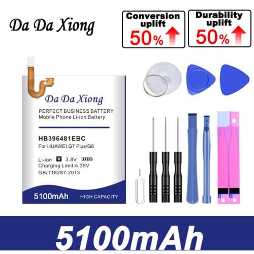 Da Da Xiong 4900mAh HB396481EBC Battery for Huawei Honor 5X for Huawei G7 Plus/ G8 /G8X