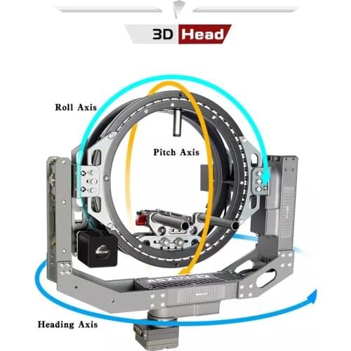 ASXMOV 1D, 2D, 3D Pan-tilt Head For Photography Slider Video Shooting Etc
