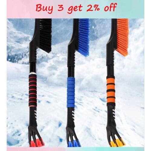 Car Snow Ice Scraper ABS Vehicle Anti-cracking Snow Brush Shovel Removal Brush Winter Tools 3 Colors Available