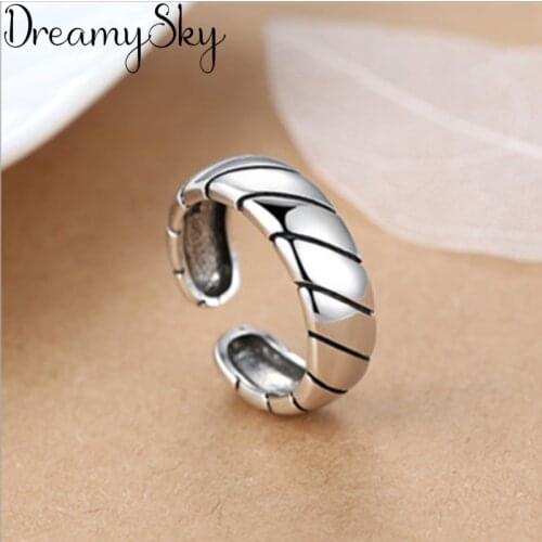 Bohemian Vintage Silver Color Round Rings For Women Wedding Party Girls Gifts Open Finger Rings Fashion Jewelry