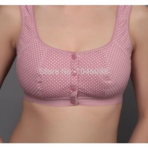 Wireless seniority cotton bra young girl plus size vest design bra underwear front button Lingerie bra women push up bra C3-5