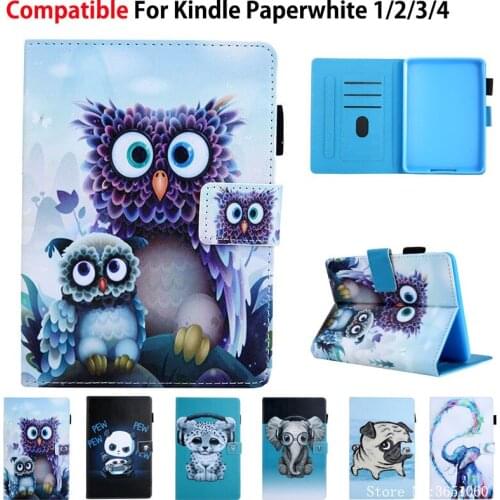 Case For Amazon New Kindle Paperwhite 10th 2018 released Smart Cover Animal Capa Funda for Kindle Paperwhite 1 2 3 4 2015 2017
