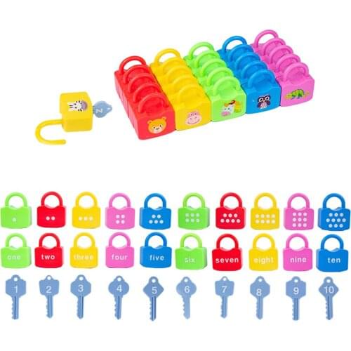 Baby Colorful Keys and Locks Set Kids Child Montessori Early Educational Toy