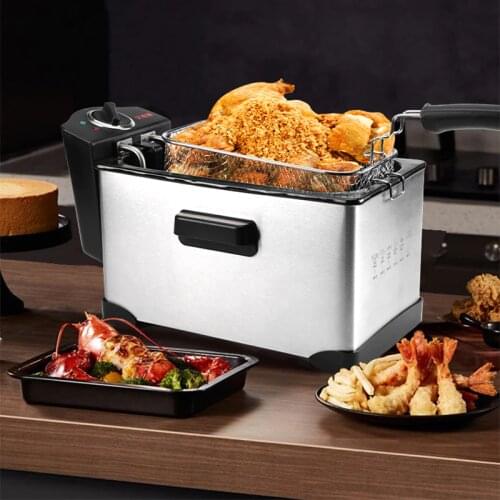 3.5L electric fryer, household multifunctional fryer, large capacity commercial 1800W electric fryer, 220V French fries machine