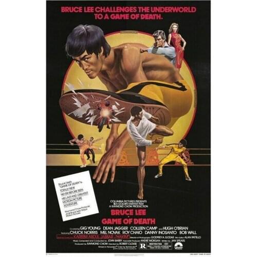 GAME OF DEATH BRUCE LEE FILM METAL TIN SIGN POSTER WALL PLAQUE