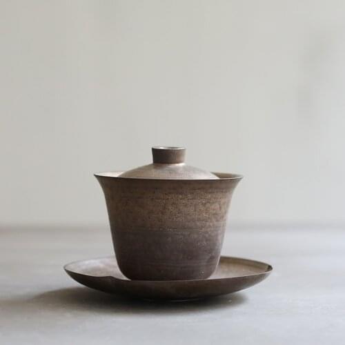 Handmade Celadon Ceramic Cover Bowl Teacup Sancai Gaiwan TeaCup Tea Bowl Kung Fu Red Tea Puer Tes Set Tea Cups for Home Cups