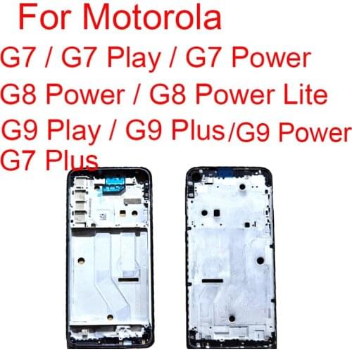 Middle Frame Housing For Motorola Moto G7 G8 G9 Play G8 Power Lite G9 Plus Middle Frame Bezel Plate Cover Replacement Parts