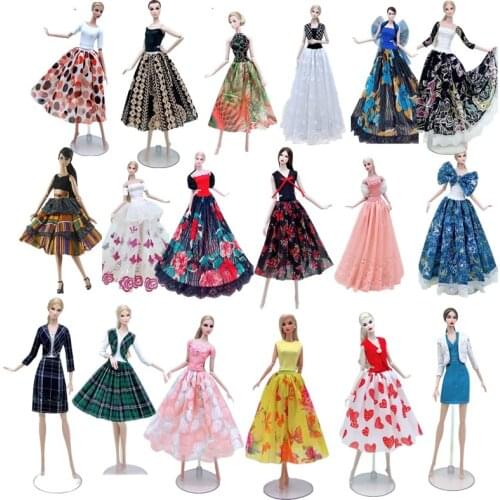 Cosplay Pretty Floral 11.5" Doll Dress For Barbie Clothes Outfits Shirt Skirt Princess Party Gown 1/6 BJD Accessories Kids Toys