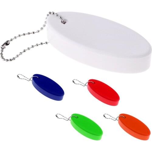 Lot 5 MultiColors Oval Foam Floating Keychain Keyring Key Float For Water Sports Yachting Kayaking Swimming Fishing