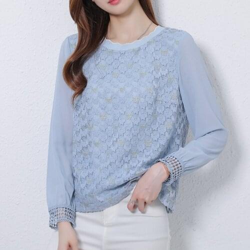 Fashion Womens lace Tshirt Casual Tops printing T Shirt Basic bottoming shirts Ladies o-neck Long Sleeve Tee Shirt