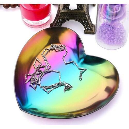 Stainless Steel Jewelry Tray Plate Holder Bathroom Sink Vanity Tray for Keys Jewelry Watch Display Small Items Storage Organizer