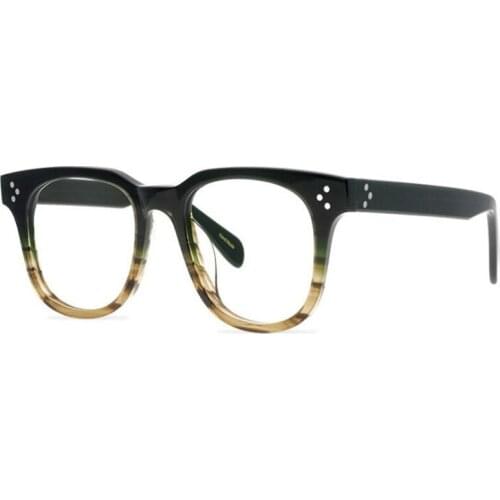 Vintage Acetate Glasses Frame Men Full Rim Optical Eyewear Brand Designer Clear Lens Goggle Retro Myopia Eyeglasses Women