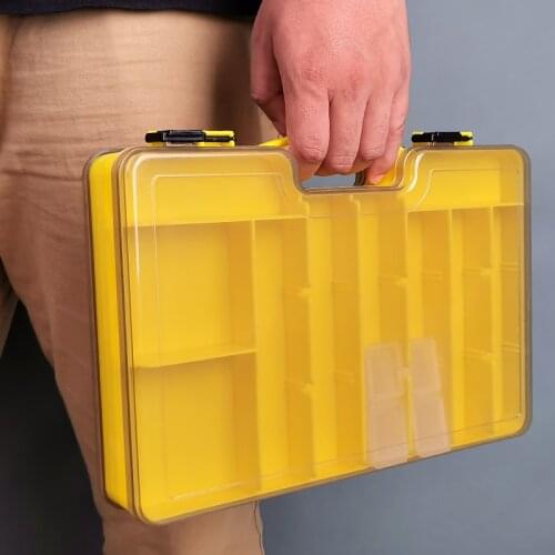 Portable Fishing Tackle Box Double-sided Fishing Accessories Fake Bait Storage Box Large Capacity Carp Fly Bait Box Fishing Box