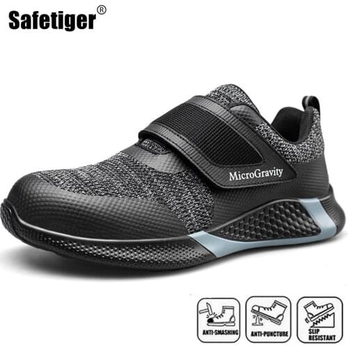 Size 37-48 Waterproof Safety Shoes With Steel Toe Men Breathable Work Shoes Construction Protective Footwear