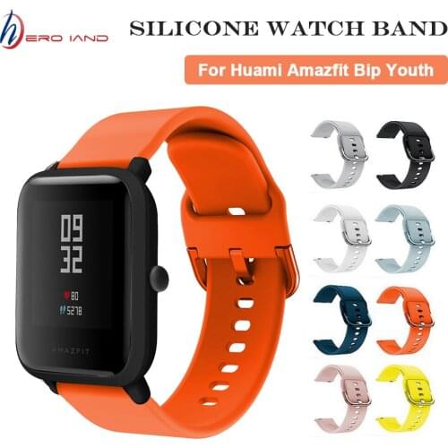 Silicone band for Amazfit Bip Replace for Xiaomi Huami Amazfit GTS Band Bracelet for Huami Amazfit Bip Bit Wrist Strap 20mm