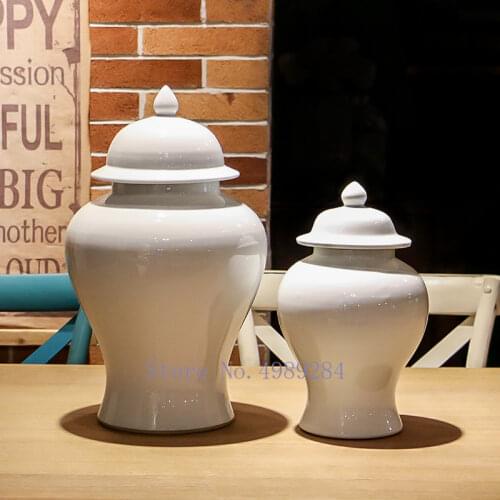 Modern Ceramics General Jar Chinese Retro Handicraft Furnishings Vase Desktop Storage Decoration Home Decoration Accessories