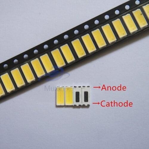 50piece/lot FOR maintenance Samsung LCD TV LED backlight Article lamp SMD LEDs 6V 7030 Cold white light emitting diode