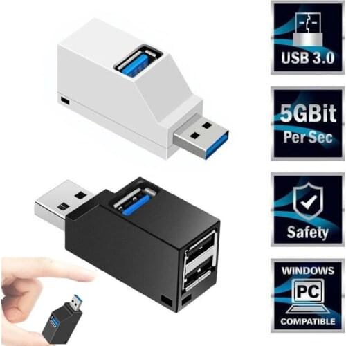 Mini 3 Ports USB 3.0 Splitter Hub High Speed Data Transfer Splitter Box Adapter For PC Laptop MacBook Pro Accessories