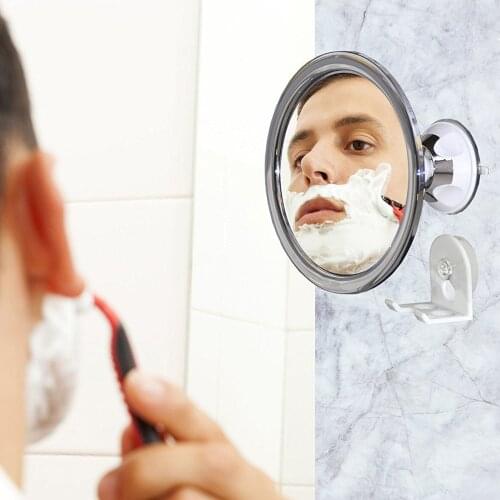 173mm 360 Degree Rotating Round Fogless Shaving Mirror Bathroom Shower Mirror With Locking Suction Anti-Fog Decorative Mirror