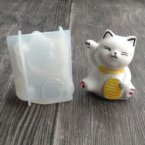 High quality 3d cat silicone mold DIY handmade soap mold Chocolate mold Plaster mold Cake decoration SQ14100