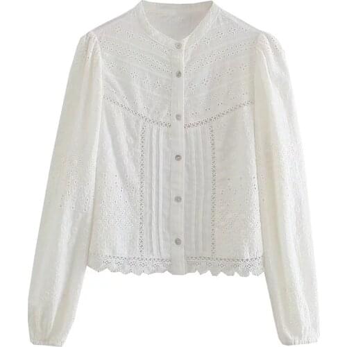 WENWENHOUSE Blouses With Embroidery