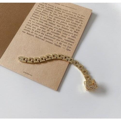 14K Real Gold Plated Chain Belt Rings Adjustable for Women Creative Punk Style Metal Finger Rings 2021 New Design Jewelry