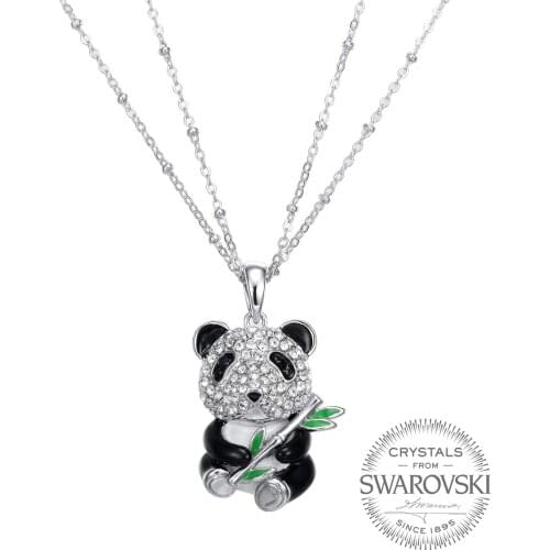 Panda Lovers Swarovski Necklace Gift Women Necklace Cute Trendy Present