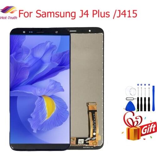 6.0'' LCD Display For Samsung Galaxy J4+ 2018 J4 Plus J415 J415F J410 LCD Display Touch Screen Sensor Replacement + Tools