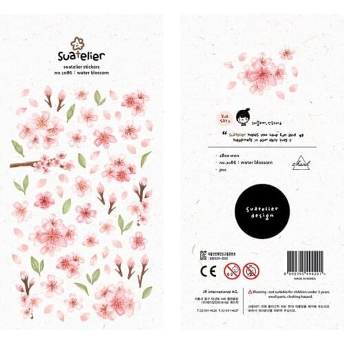 1pcs/1lot Kawaii Stationery Stickers Plum Blossom Diary Planner Decorative Mobile Stickers Scrapbooking DIY Craft Stickers