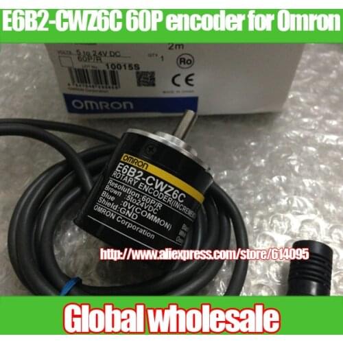 1pcs E6B2-CWZ6C 60P/R encoder for Omron / 60 line of programmable controllers encoder / low pulse rotary encoder