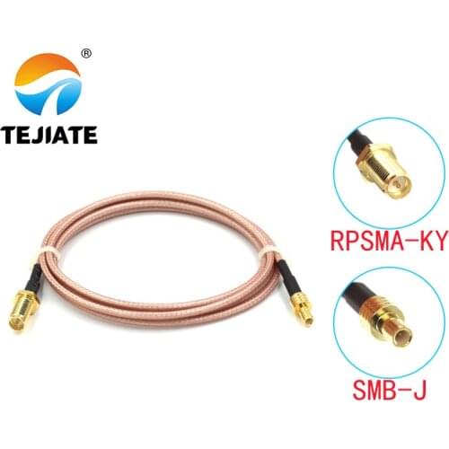 1PCS TEJIATE Adapter Cable SMB To RPSMA Type SMB-J Convert RPSMA-KY 8-90CM 1M 1.5M 2M Length Connector RG316 Wire