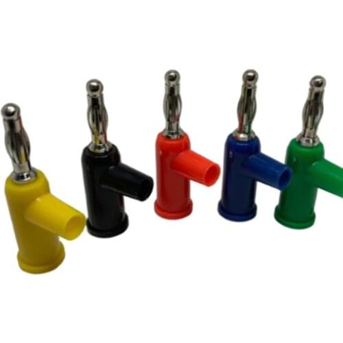 10PCS 4mm lantern flower shape Banana plug Stackable No welding Screw connection method Connector Used for Terminal Test probe