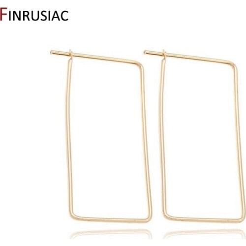 14k gold plated jewelry accessories square shape beading charms for women diy making beading earrings material