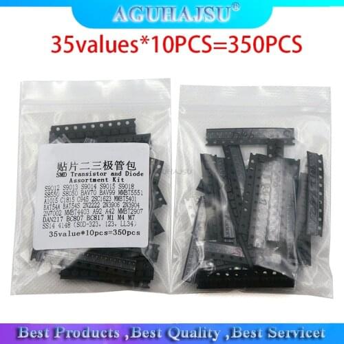 35values*10PCS=350PCS SMD SMT Transistor and Diode Assortment Kit