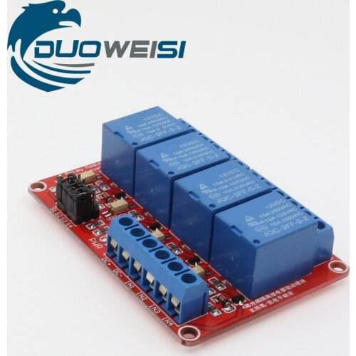 12V 4 Channel 4 Road Relay Module with Optocoupler Isolation Supports High and Low Trigger RY009
