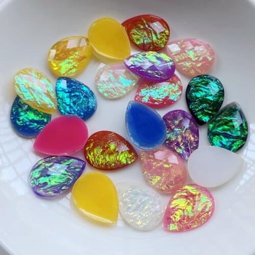 45pcs 13mm*18mm AB color resin rhinestone flat back jewelry accessories rhinestones flatback rhinestones for crafts