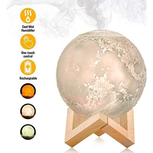 Aroma Diffuser Ultrasonic Essential Oil 880ml Air USB Humidifier Full Moon Lamp Night Light Night Cool Mist Purifier For Offi