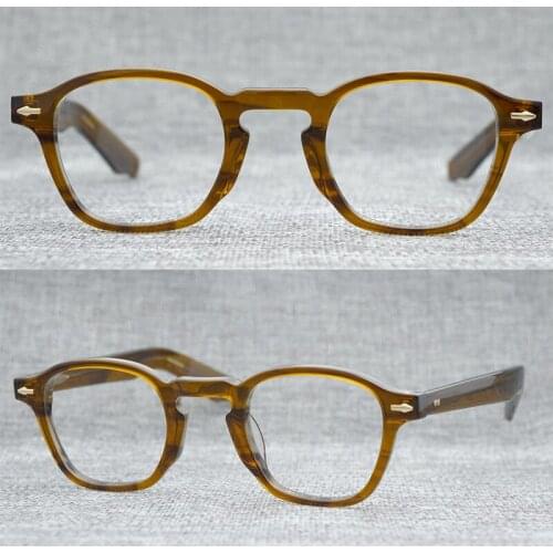 Acetate Glasses Frame Men Vintage Square Eye Glasses Women Optical Myopia Eyeglasses Frames Men Clear Eyewear Spectacles Eyewear