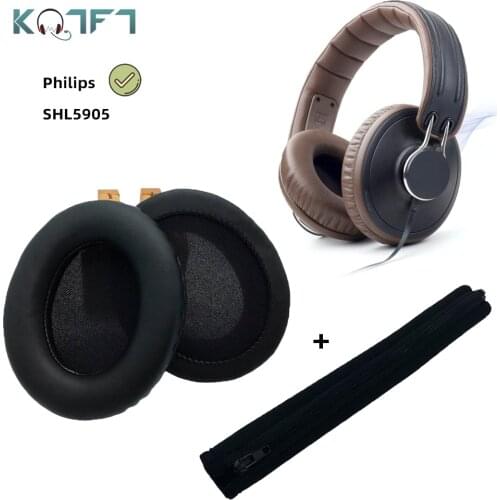 KQTFT Replacement EarPads Headband for Philips SHL5905 SHL-5905 SHL 5905 Headset Universal Bumper Earmuff Cover Cushion Cups